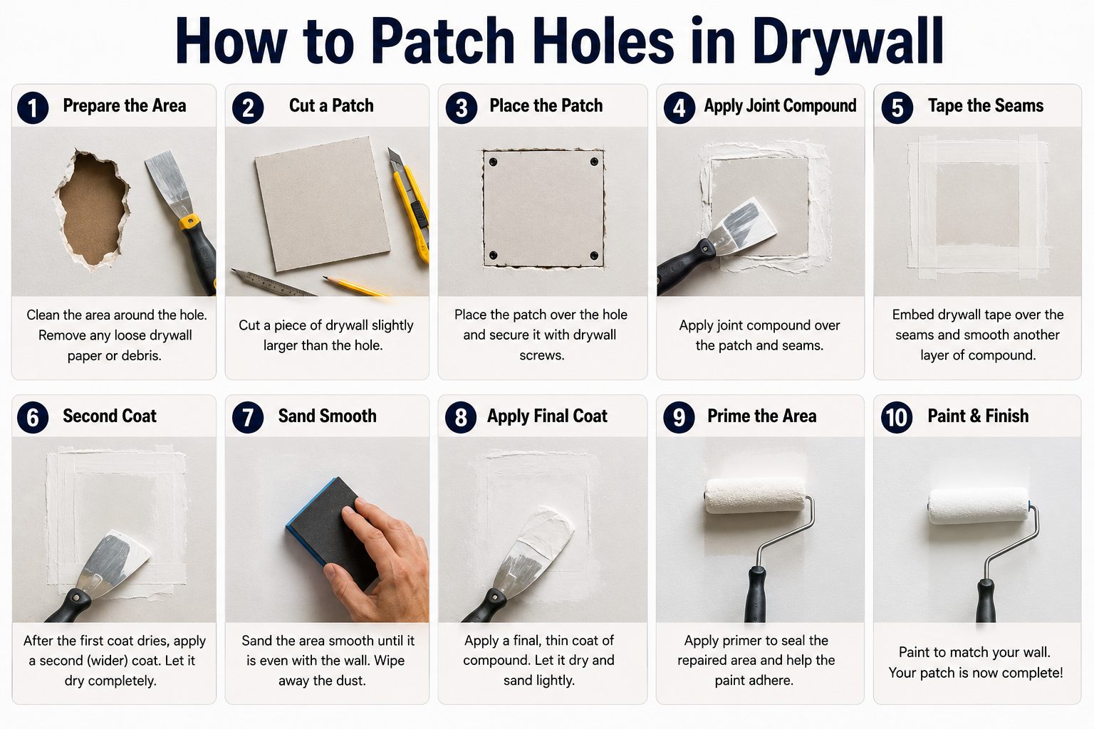 How to Patch Holes in Drywall