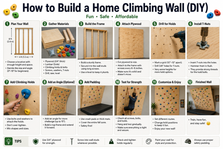 How to Build a Home Climbing Wall Diy