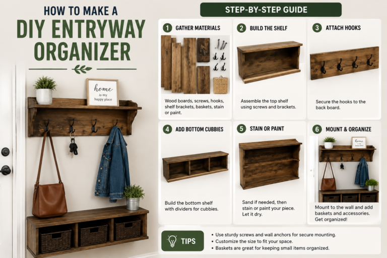 How to Make a DIY Entryway Organizer