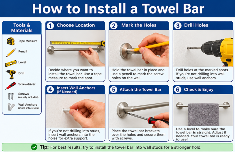How to Install a Towel Bar: Easy DIY Guide