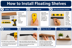 How to Install Floating Shelves (Step-by-Step Guide)