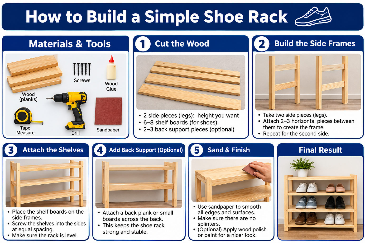 How to Build a Simple Shoe Rack