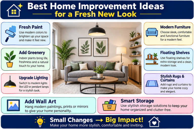 Best Home Improvement Ideas for a Fresh New Look: 20 Easy Upgrades