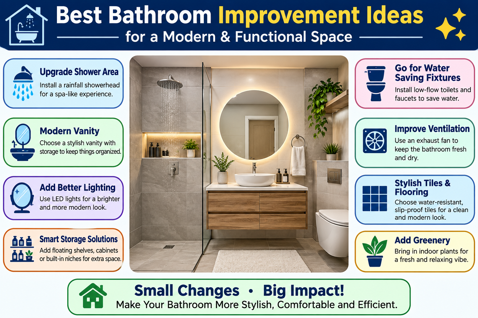 Best Bathroom Improvement Ideas for a More Comfortable Home