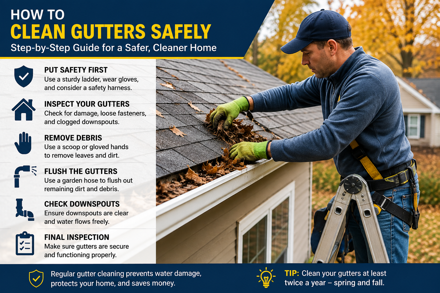 How to Clean Gutters Safely