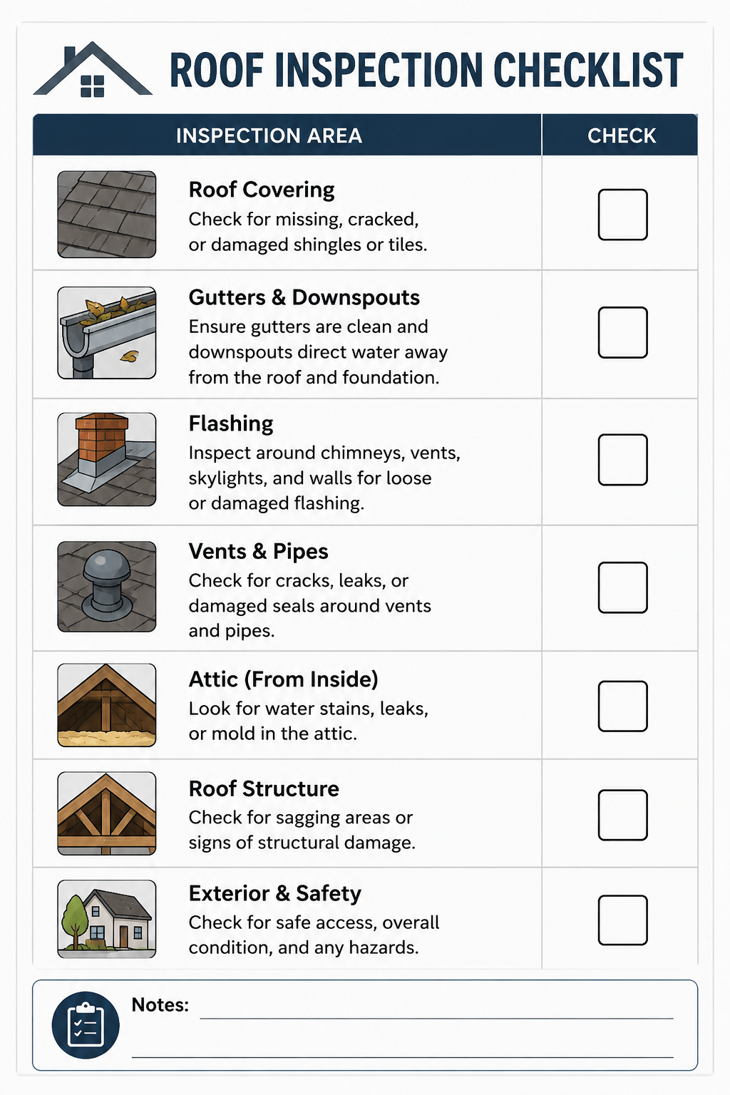 Roof Inspection Checklist
