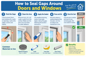 How to Seal Gaps Around Doors and Windows